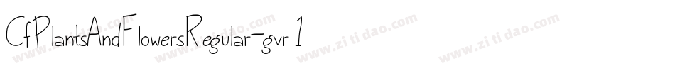 CfPlantsAndFlowersRegular-gvr1字体转换