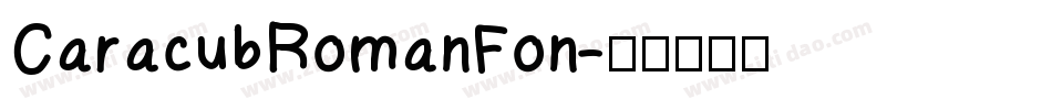 CaracubRomanFon字体转换