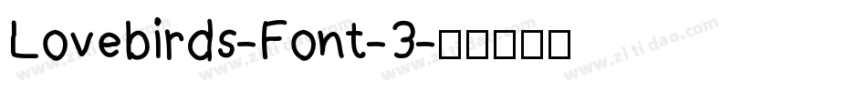 Lovebirds-Font-3字体转换