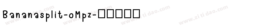 Bananasplit-oMpz字体转换