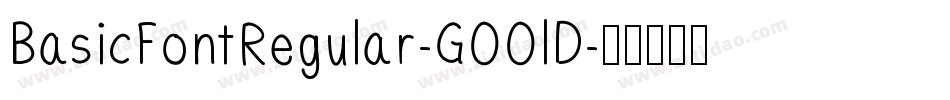 BasicFontRegular-GOOlD字体转换