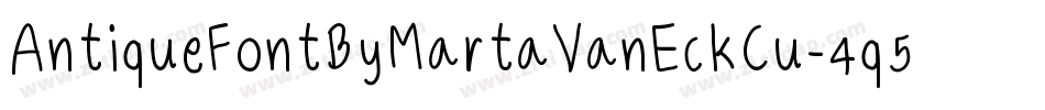 AntiqueFontByMartaVanEckCu-4q5x字体转换