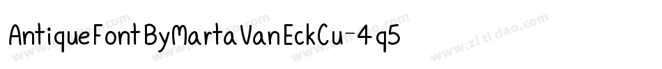 AntiqueFontByMartaVanEckCu-4q5x字体转换
