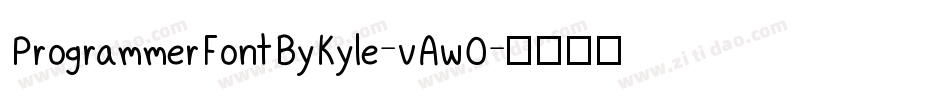 ProgrammerFontByKyle-vAwO字体转换