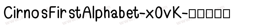 CirnosFirstAlphabet-x0vK字体转换
