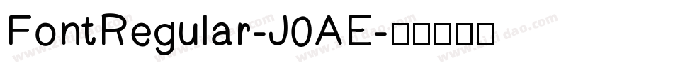 FontRegular-J0AE字体转换