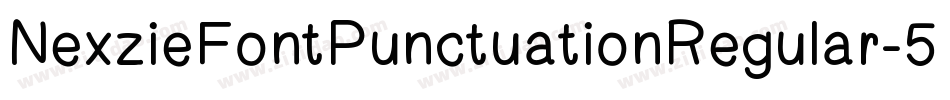 NexzieFontPunctuationRegular-5YKG字体转换