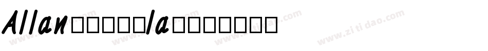 Allan-Regular字体转换
