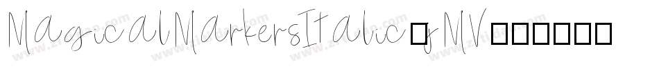 MagicalMarkersItalic-jMV0字体转换