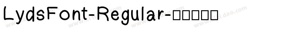 LydsFont-Regular字体转换