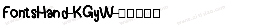 FontsHand-KGyW字体转换