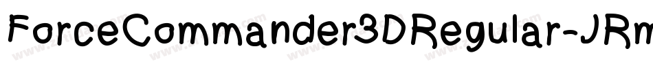 ForceCommander3DRegular-JRmP7字体转换