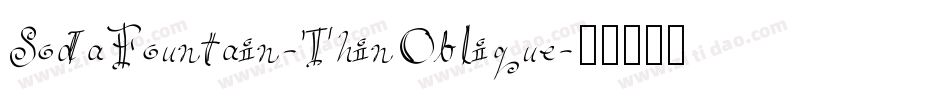 SodaFountain-ThinOblique字体转换