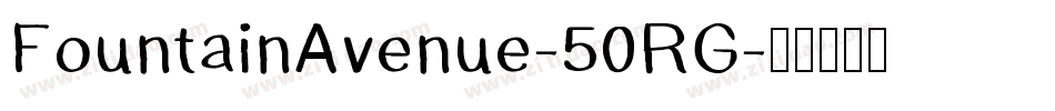 FountainAvenue-50RG字体转换