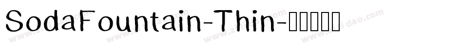 SodaFountain-Thin字体转换
