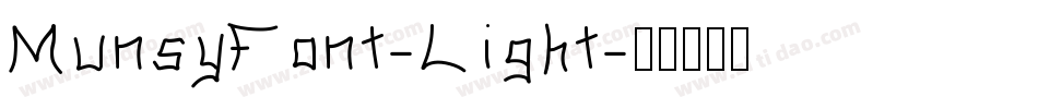 MunsyFont-Light字体转换