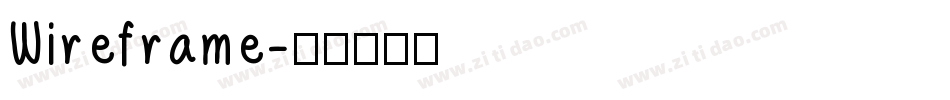 Wireframe字体转换