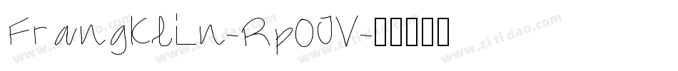 Frangklin-Rp0JV字体转换