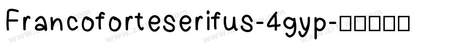 Francoforteserifus-4gyp字体转换