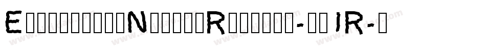 ExperimentNgestiRegular-pr1R字体转换