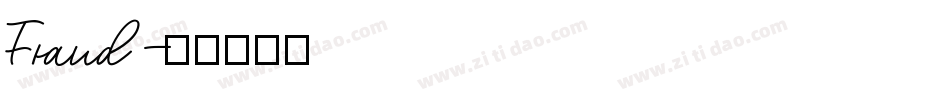 Fraud字体转换
