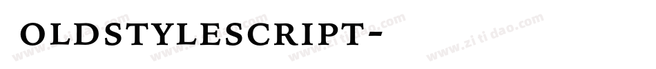 Boldstylescript字体转换