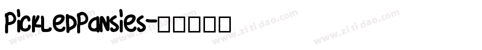 PickledPansies字体转换