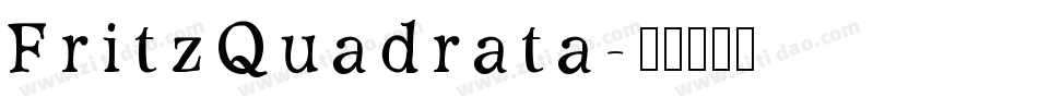 FritzQuadrata字体转换