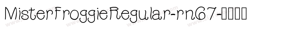 MisterFroggieRegular-rn67字体转换
