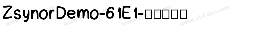 ZsynorDemo-61E1字体转换