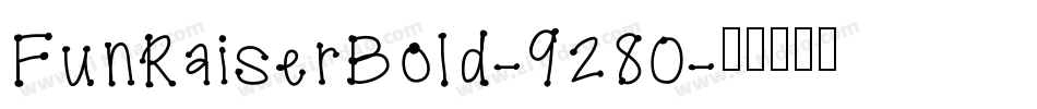 FunRaiserBold-9280字体转换