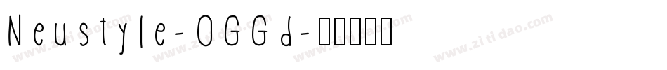 Neustyle-OGGd字体转换
