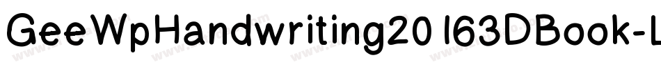 GeeWpHandwriting20163DBook-L5xD字体转换