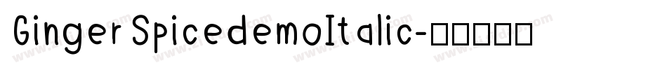 GingerSpicedemoItalic字体转换