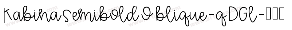 KabinaSemiboldOblique-qDGl字体转换