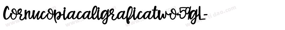 Cornucopiacaligraficatwo-59gL字体转换