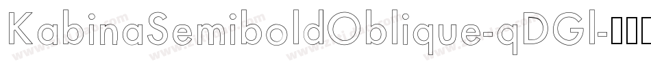 KabinaSemiboldOblique-qDGl字体转换