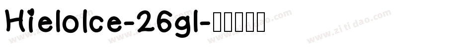 HieloIce-26gl字体转换