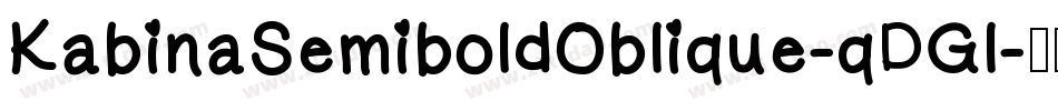 KabinaSemiboldOblique-qDGl字体转换