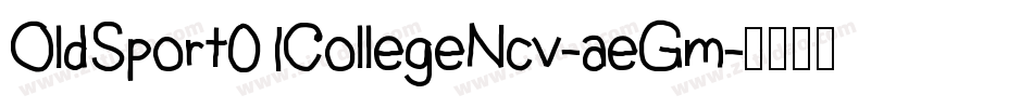 OldSport01CollegeNcv-aeGm字体转换