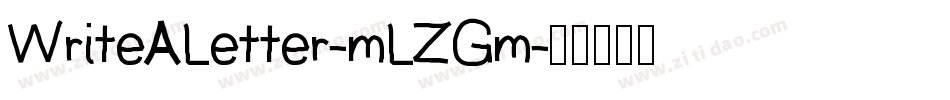 WriteALetter-mLZGm字体转换