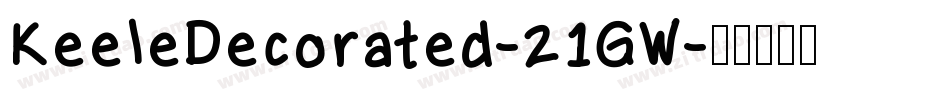 KeeleDecorated-21GW字体转换