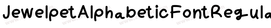 JewelpetAlphabeticFontRegular-35Gy字体转换