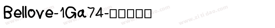 Bellove-1Ga74字体转换