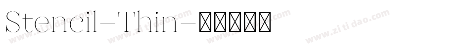Stencil-Thin字体转换