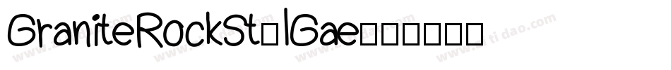 GraniteRockSt-lGae字体转换