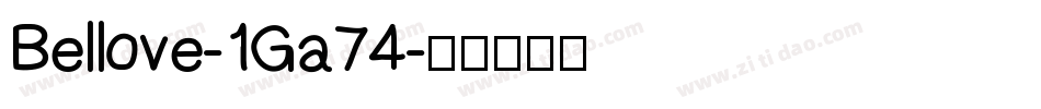 Bellove-1Ga74字体转换