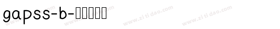 gapss-b字体转换
