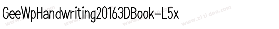 GeeWpHandwriting20163DBook-L5xD字体转换