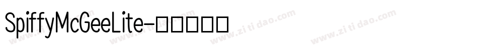 SpiffyMcGeeLite字体转换